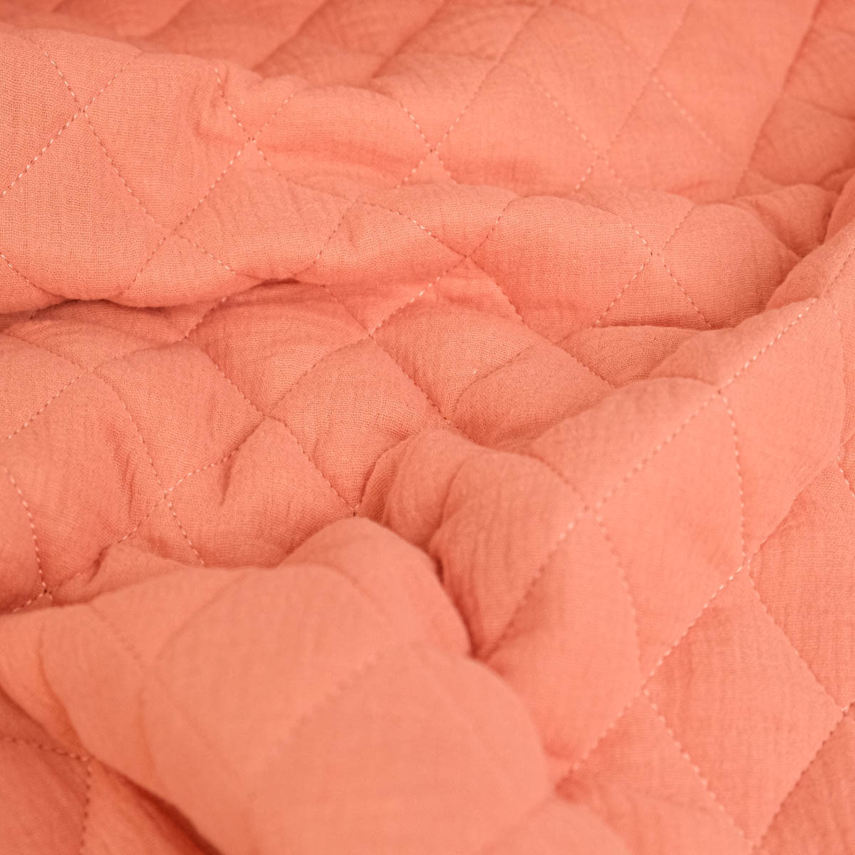 Solid Marsala Double Gauze Quilted Blanket - Maison Klem